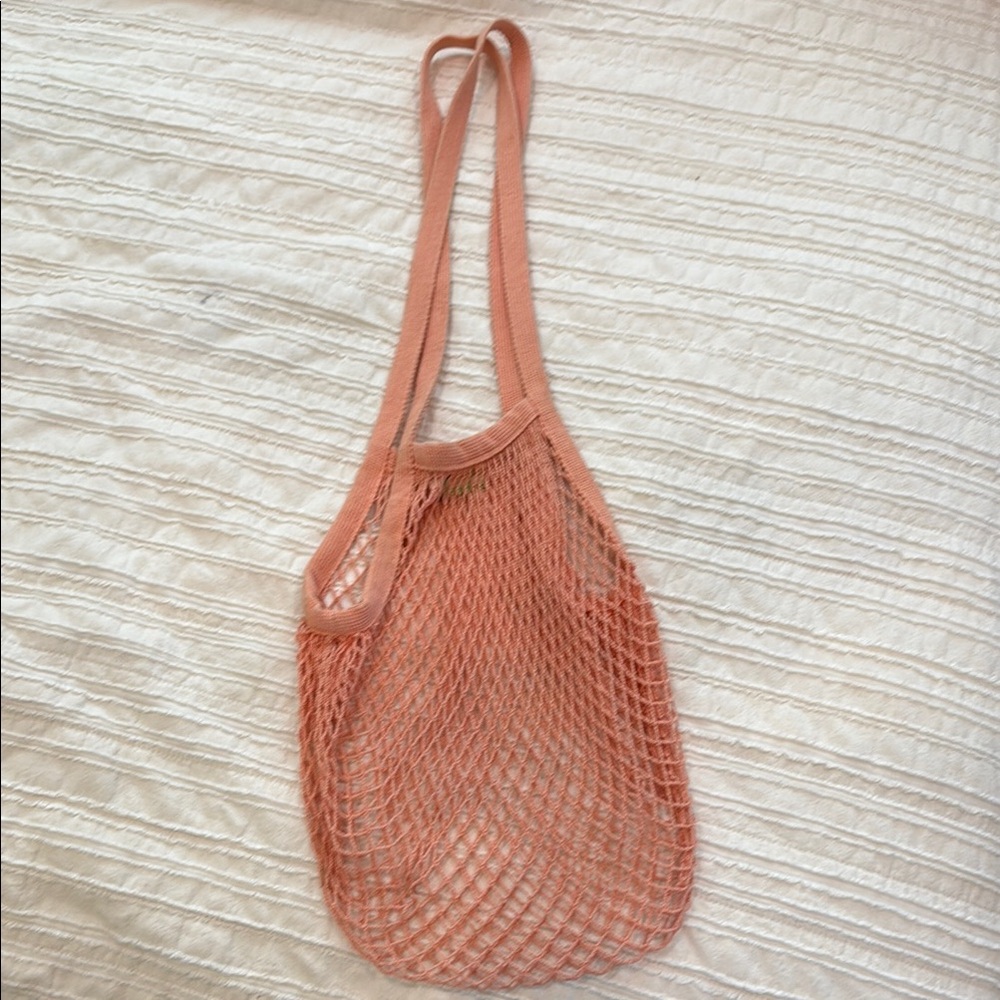 Pink Expandable Mesh Tote Bag